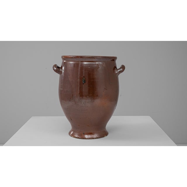 Brown 1900s Belgian Ceramic Pot For Sale - Image 8 of 18