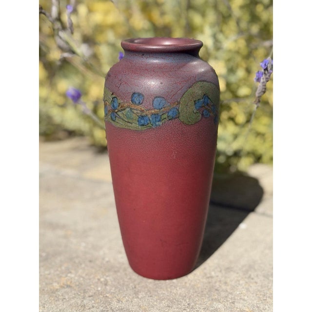 1920s Antique Rookwood Pottery Vase Signed Sallie Coyne 1926 Arts & Crafts For Sale - Image 5 of 7