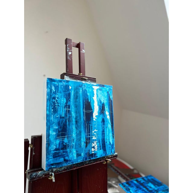 Textile Gerhard Diptych Abstract Expressionism Acrylic Painting by Shabs Beigh For Sale - Image 7 of 10