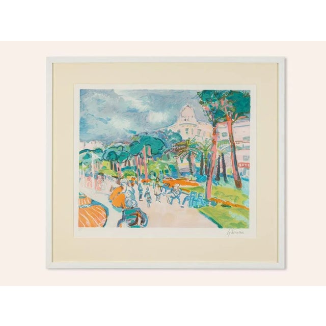 Harbor Promenade, Color Lithograph For Sale - Image 11 of 11