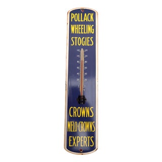 Pollack Vintage Style Thermometer Merchandise No Porcelain Souvenir Store For Sale
