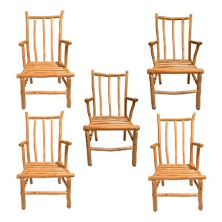 Rustic Branch Dining Chairs- A Set of 5 For Sale
