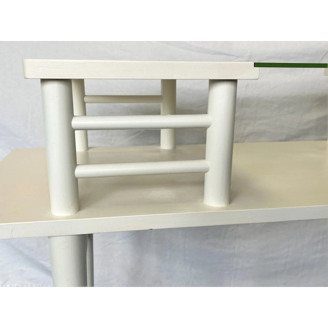 Mid-Century Modern Raised Shelf Vanity/ Desk With Brass Feet For Sale - Image 12 of 12