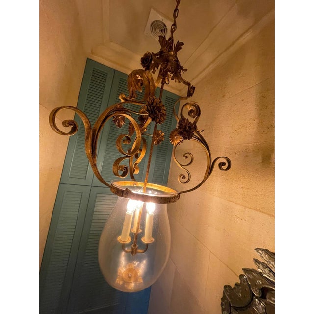 Ceiling Lantern with Glass Shade by Vaughan Designs For Sale - Image 4 of 5