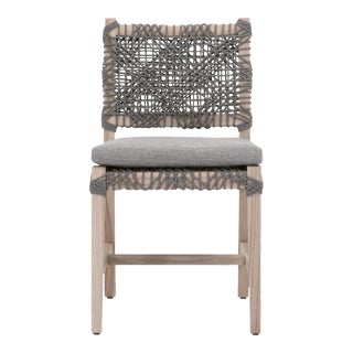 Costa Outdoor Dining Chair, Dove Flat Rope, Set of 2 For Sale