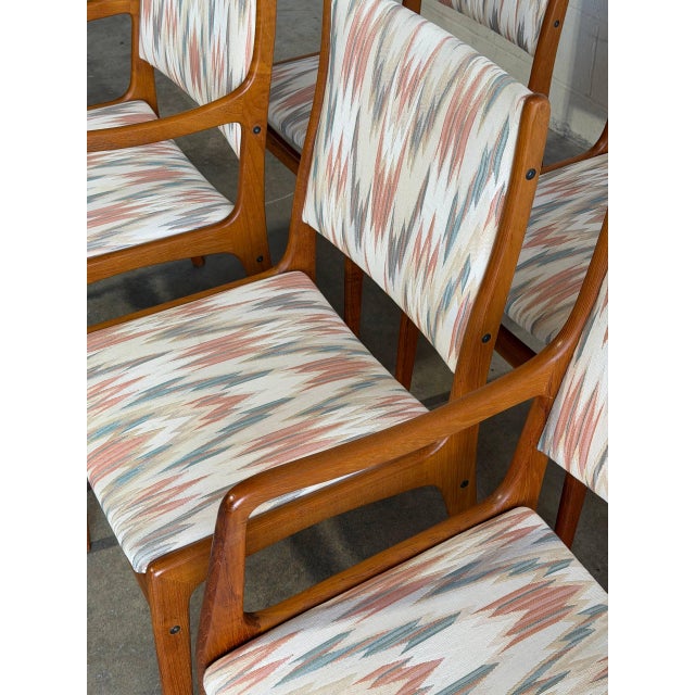 Set of 6 Teak Dining Chairs Vintage Mid-Century Modern Wood Chairs For Sale - Image 4 of 12