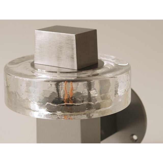 Contemporary Gioiello II Wall Lamp in Stainless Steel and Glass by Marine Breynaert For Sale - Image 3 of 6