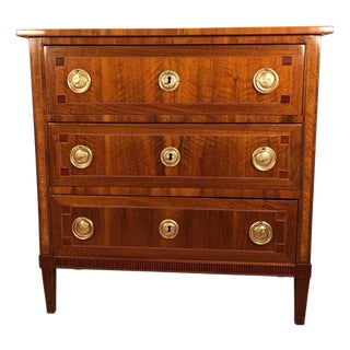 Small Louis XVI Chest of Drawers, Cube Marquetry, Germany 1780 For Sale