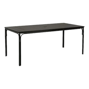 Woodbridge Furniture Carlyle Outdoor Dining Table, Satin Black Finish