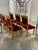 Set of 6 1970s Danish Oak Dining Chairs - Style of Henning Kjærnulf - Original Red Mohair For Sale In Raleigh - Image 6 of 18
