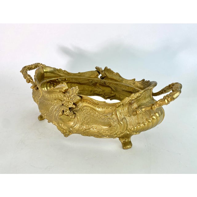 Brass Vintage French Brass Jardiniere For Sale - Image 8 of 10