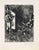 Etching on Montval paper, realized between 1927 and 1930. Table from "Les Fables de La Fontaine", published in 1952 in and...