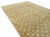 Textile Handmade Cotton Area Rug Natural Vegetable Dyed Mustard and White Diamond Dhurrie-9'x12' For Sale - Image 7 of 10
