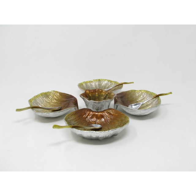 Michael Aram Michael Aram Bush Poppy Condiment / Snack Serving Dish Set - 9 Pieces For Sale - Image 4 of 12