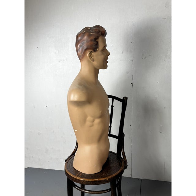 Mid-Century Male Mannequin Bust, 1950s For Sale - Image 6 of 9