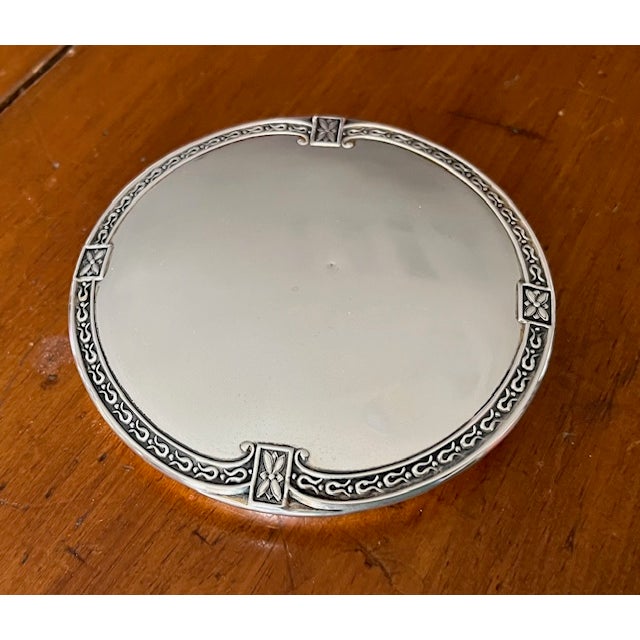 Early 20th Century Sterling and Pressed Glass Vanity/Powder Jar For Sale - Image 4 of 5