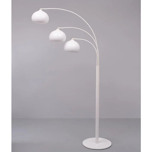 Metal Large 3-Shade Floor Lamp from Dijkstra Lampen, 1972 For Sale - Image 7 of 7