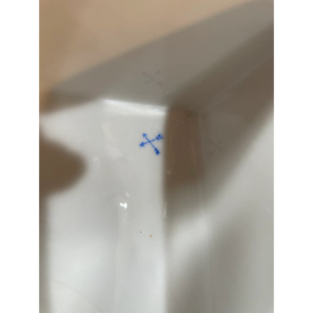 Meissen Porcelain Tissue Box Cover Painted Flowers For Sale - Image 11 of 11