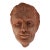 Marvelous Vintage Terracotta Face Bust Sculpture of a Stately & Enigmatic Man For Sale