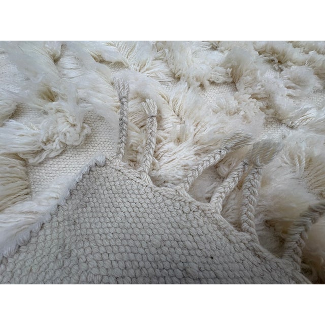 Textile Rh Cabila Wool Rug – 9' × 12' Ivory | 87% Wool & 13% Cotton | Hand-Knotted High-Low Construction (2nd Piece) For Sale - Image 7 of 18