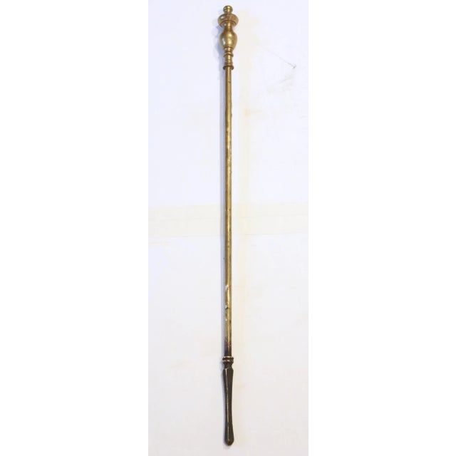 Early 20th Century English Brass 3-Piece Fire Tool Set For Sale - Image 4 of 5