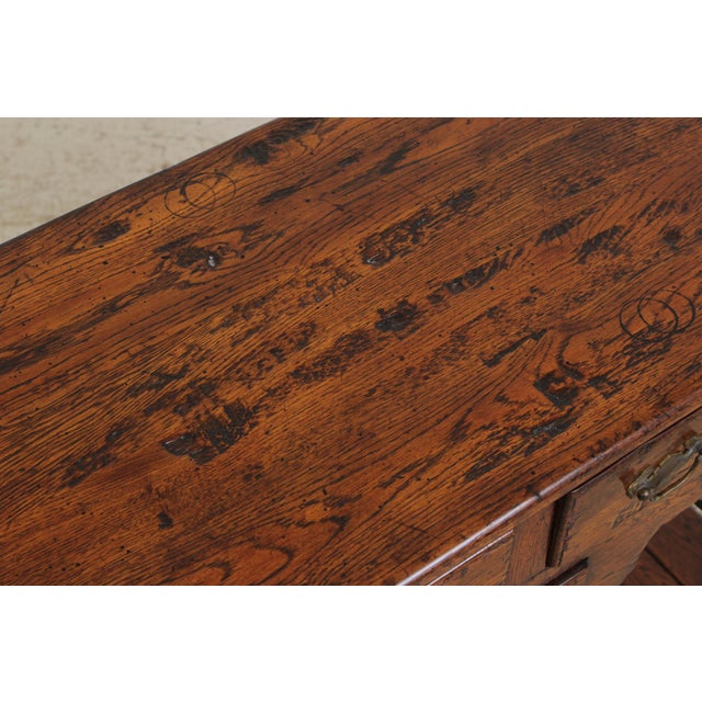 English Country Style Oak 5 Drawer 2 Tier Server For Sale - Image 10 of 16