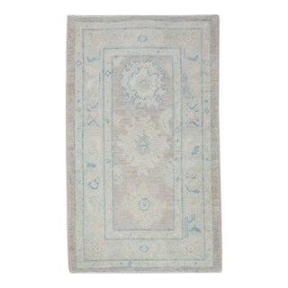 Turkish Oushak Hand Knotted Wool Oriental Rug 2'3" X 3'5" - Exquisite Handmade Small Area Decor For Sale