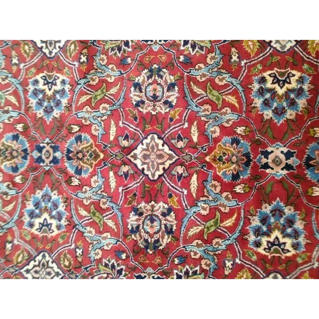Wool pile genuine hand made very fine Persian Najafabad carpet-