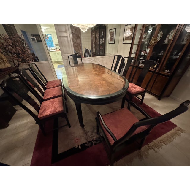 Century Furniture Raymond Sobota Signature Chin Hua Dining Room Table With Table Surface in Impeccable Condition With 8 Chairs For Sale In Philadelphia - Image 6 of 14