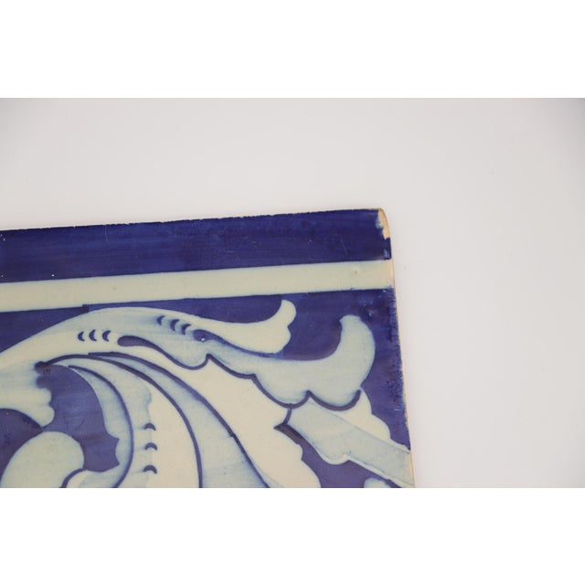 19th Century 19th Century Set of Four Baroque Tiles Blue & White, Portuguese For Sale - Image 5 of 9