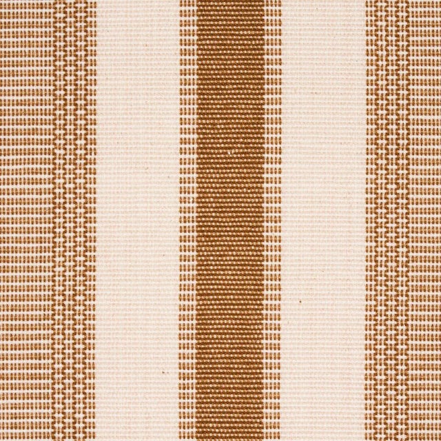 Traditional Schumacher Ipala Hand Woven Stripe Fabric in Carmel For Sale - Image 3 of 5