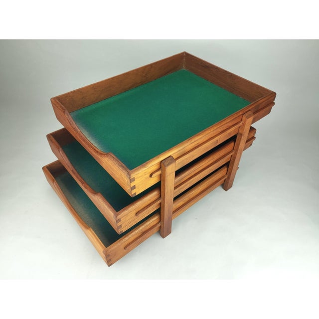 Mid-Century Modern Danish Desk Tray in Teak, 1950s For Sale - Image 4 of 18