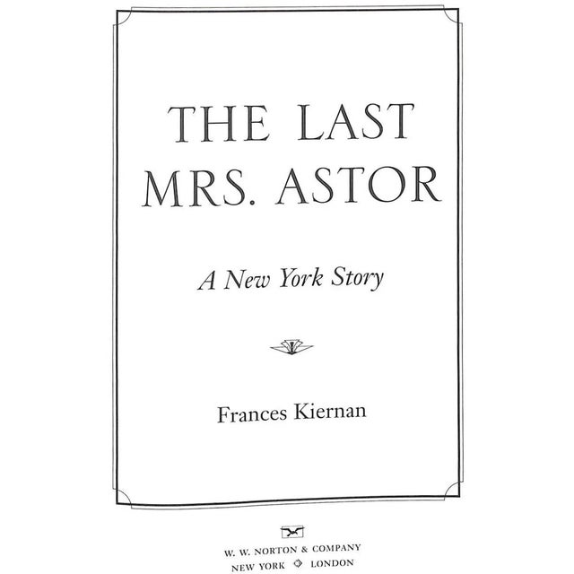 KIERNAN, Frances [307] pp. W.W. Norton & Company 2007 9 3/4" x 6 1/2" Jacket photograph courtesy of Cecil Beaton Studio...