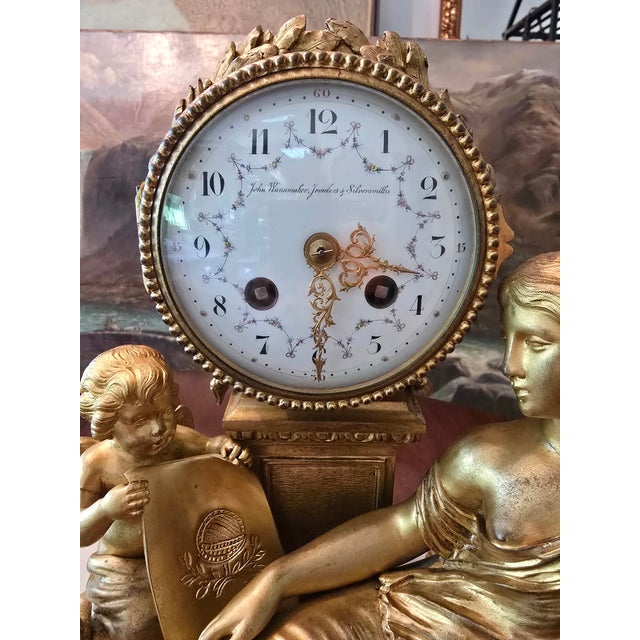 Antique French Louis Xv Museum Cherub Putti Clock For Sale - Image 4 of 9