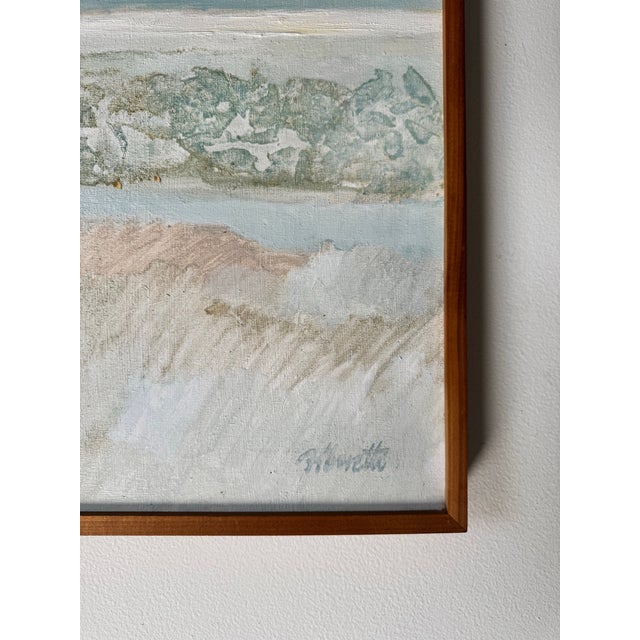 1980's Vintage Abstract Expressionist Style Landscape Oil Painting - Framed/ Sold For Sale - Image 9 of 12