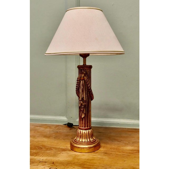 Large Italian Corinthian Column Table Lamp, 1960 For Sale - Image 6 of 8