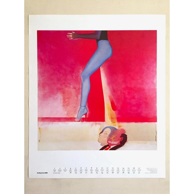 Allen Jones Vintage 1980 Dumont Art Calendar Pop Art Lithograph Print Poster " Curtain Call " 1975 For Sale - Image 9 of 11