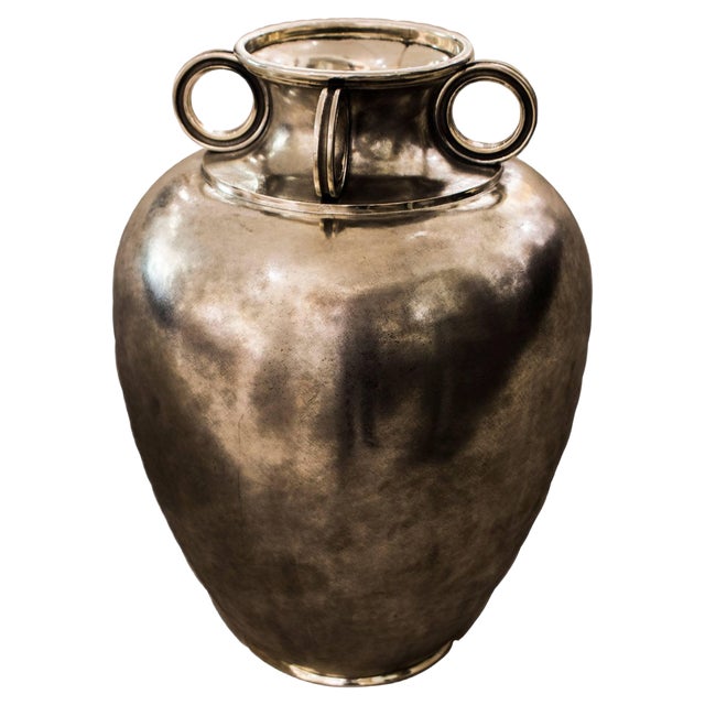 Italian Silver Vase by Mario Buccellati, 1940s For Sale
