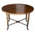Wood Antique Red Tole Tray Side Table on Mahogany Fan Bamboo Stand For Sale - Image 7 of 7