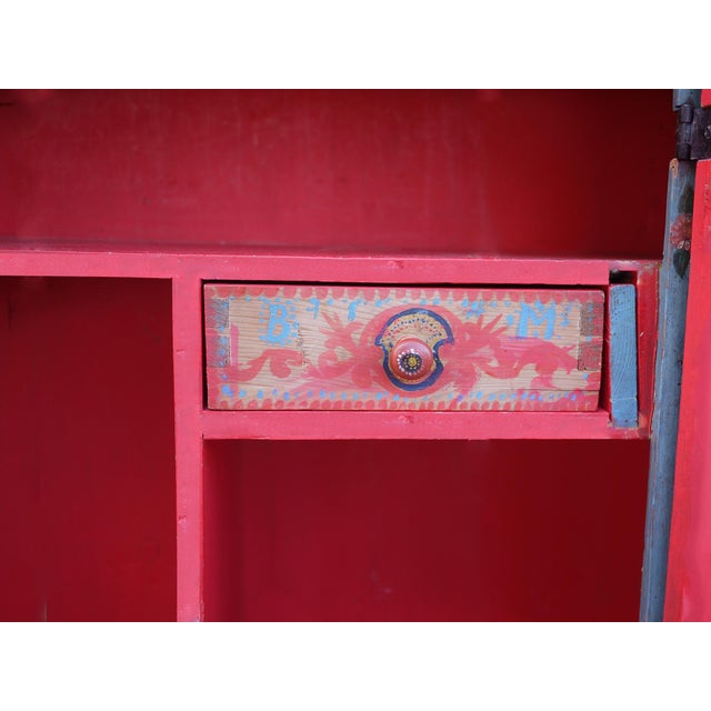 Blue Painted Cabinet from Bad Tölz, 1841 For Sale - Image 8 of 18