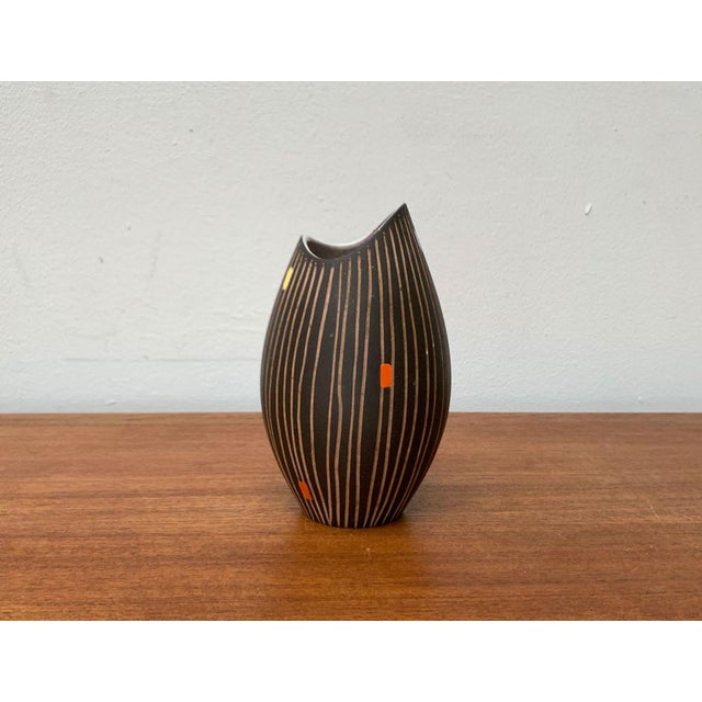 Mid-Century West German Pottery WGP Fischmaul Vase from Steuler, 1960s For Sale - Image 5 of 17