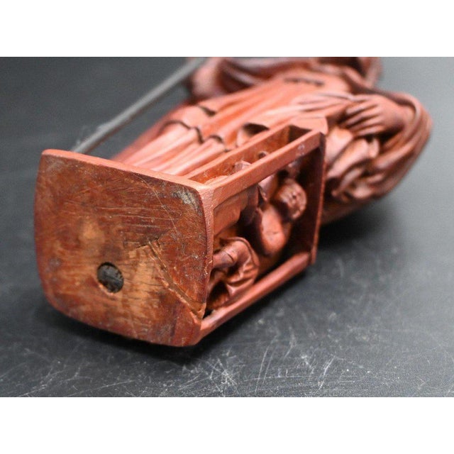 Wood Carved Boxwood Statue of Saint Eloi For Sale - Image 7 of 9