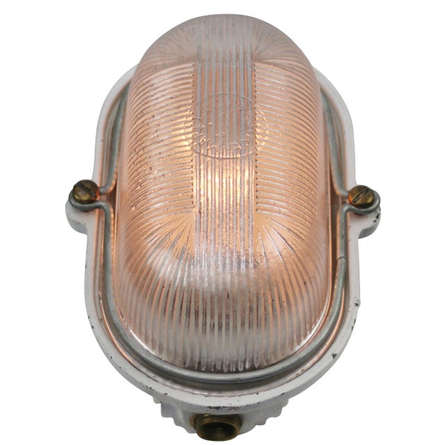 Vintage French Industrial Cast Iron Wall Light from Mapalec For Sale - Image 4 of 6