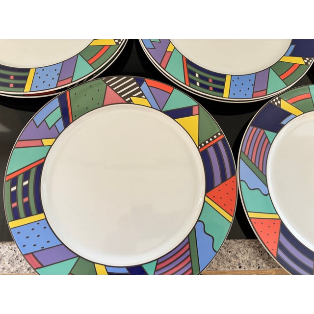 Ceramic Scenario Metropol Serving Plates by Barbara Brenner for Rosenthal, 1990s, Set of 8 For Sale - Image 7 of 9