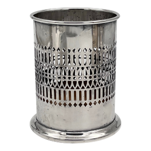 Mid 20th Century Mid-Century Sheffield Silver Co. Silverplate Pierced Wine Bottle Holder