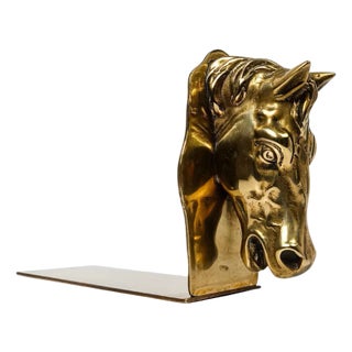 Italian Brass Sculptural Bookend, 1970s For Sale