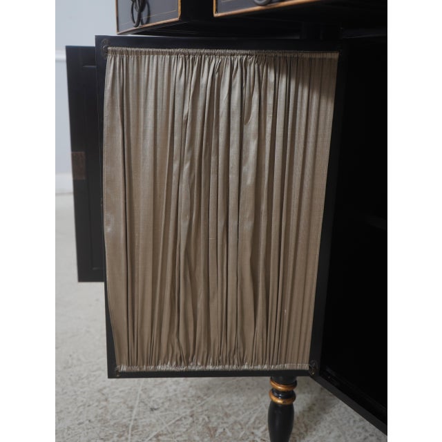 Hickory White 1990s Hickory White Co Regency Style Black & Gold Sideboard For Sale - Image 4 of 18