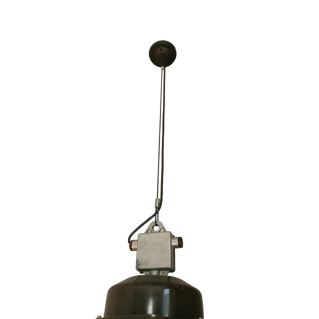 Metal Pair of 1960s Industrial Factory Lamps For Sale - Image 7 of 7