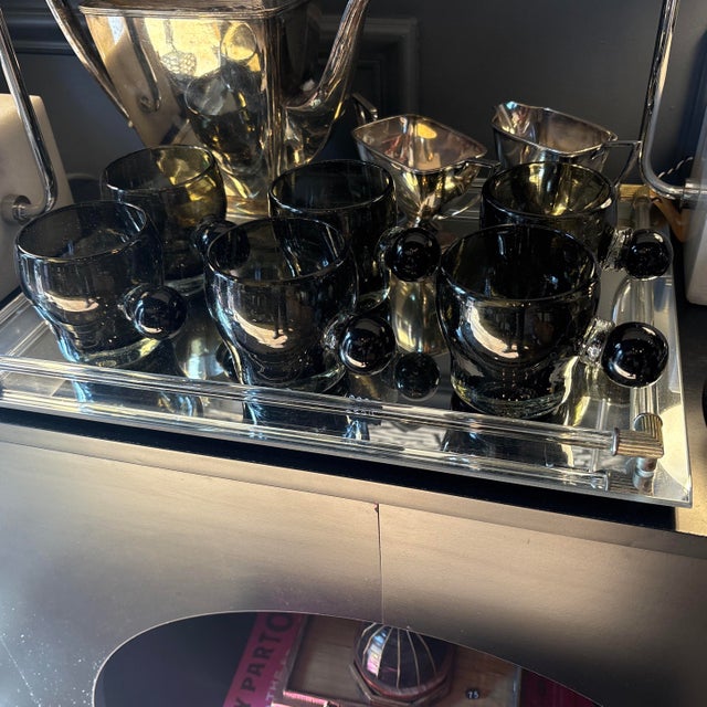 2010s Set of Smoky Modern Espresso For Sale - Image 5 of 5