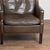 Wood Pair of Mid Century Danish Brown Leather Wingback Club Chairs For Sale - Image 7 of 9